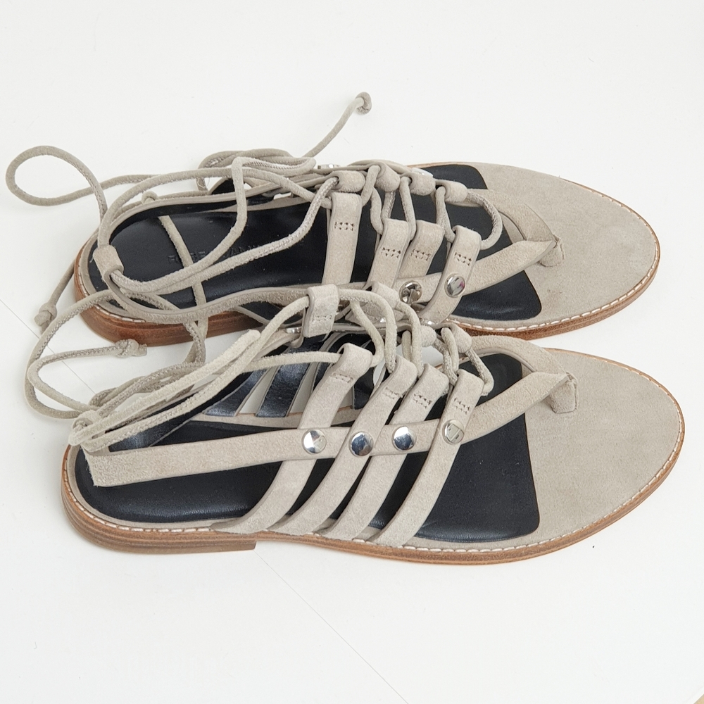 Rebecca Minkoff Evonne Suede Strappy Flat Sandal - Picture 4 of 9